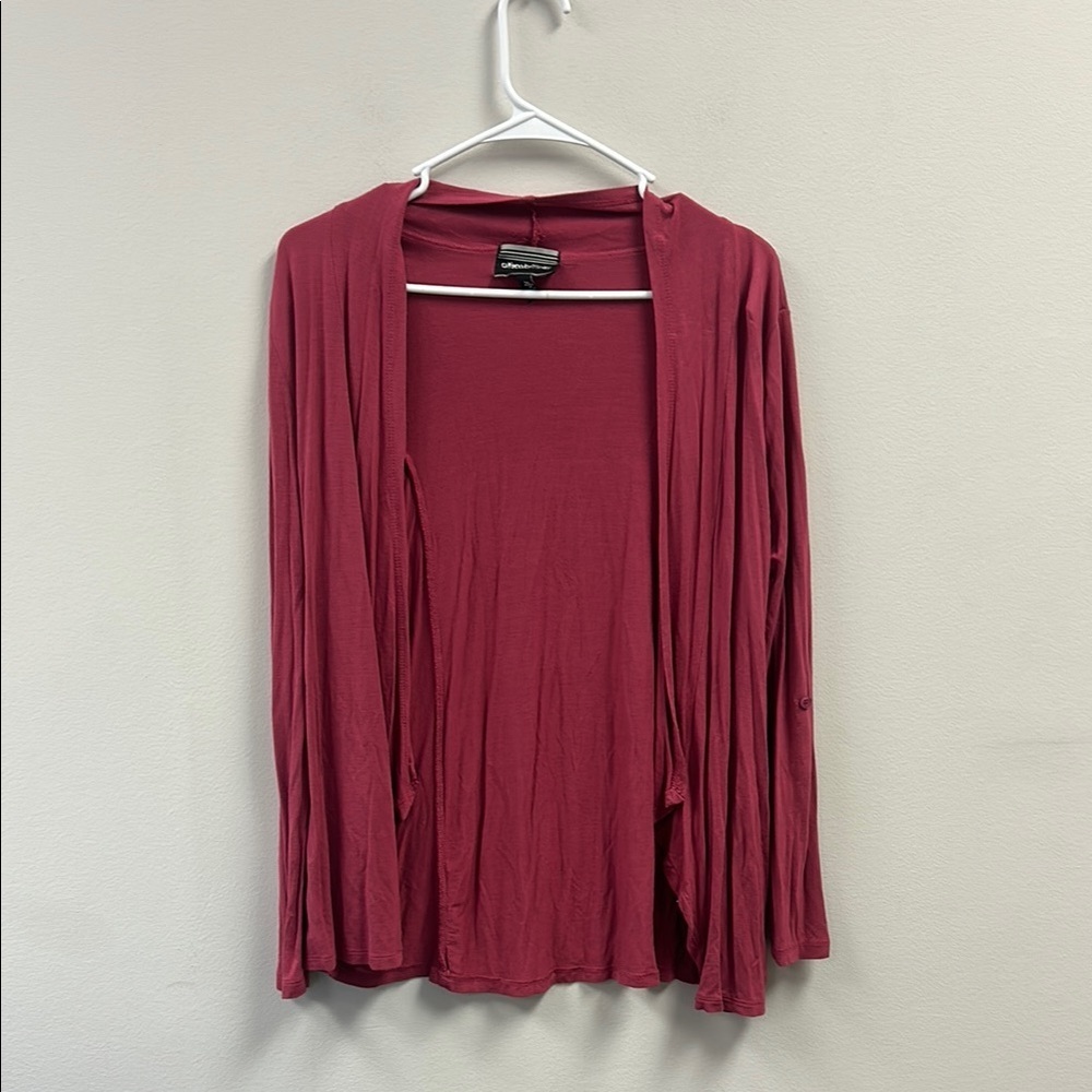 Allison Brittney Women's Cardigan in Rich Burgundy